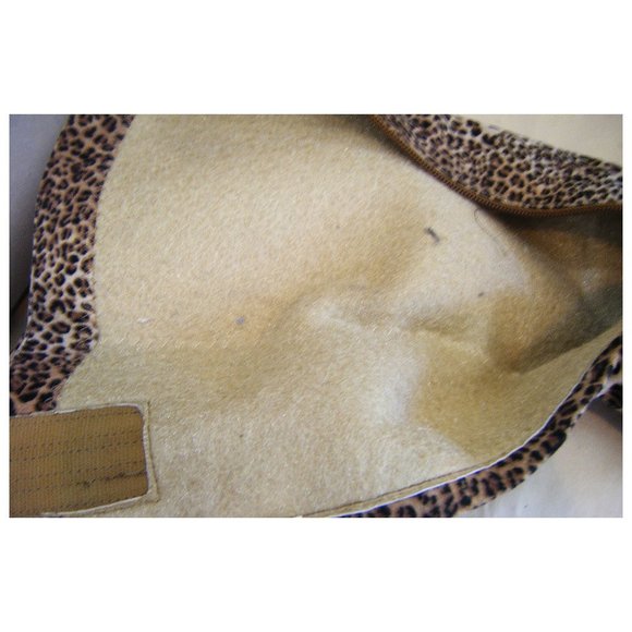 Leopard Cheetah Print Textured Tall Boots Pointy Toe Ladies Size 6 - Picture 9 of 10